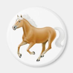 Haflinger Palomino Horse Magnet White