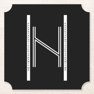 Hagalaz BW Paper Coasters