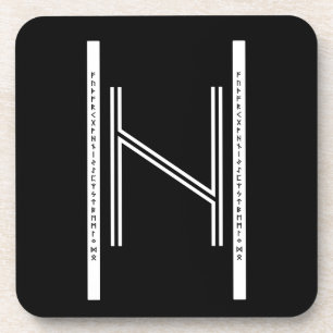 Hagalaz BW Plastic Coasters