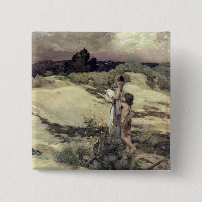 Hagar and Ishmael 15 Cm Square Badge (Front)