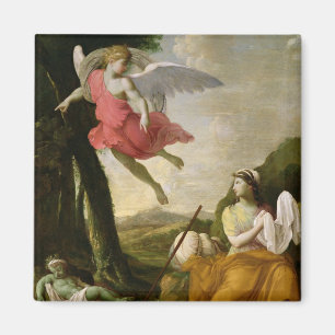 Hagar and Ishmael Rescued by the Angel, c.1648 Magnet