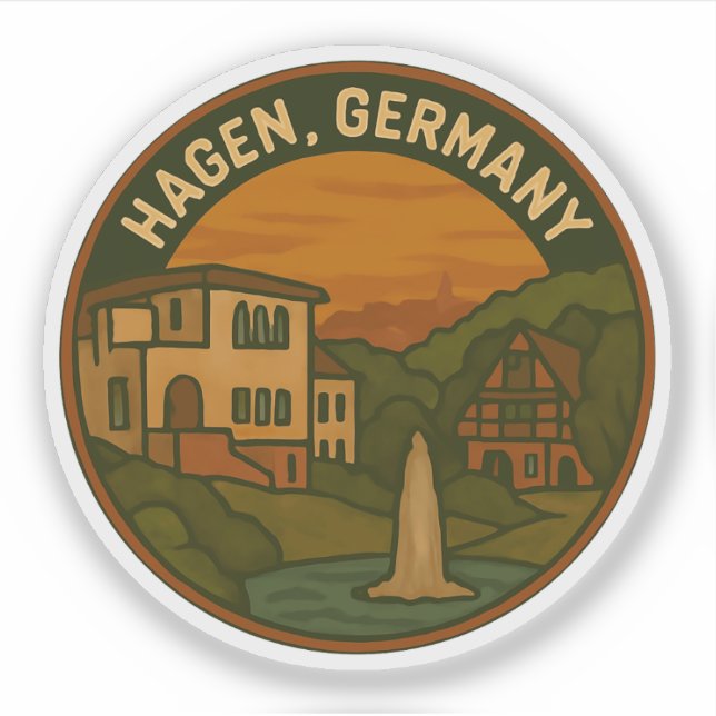 Hagen Germany Cityscape Art (Front)