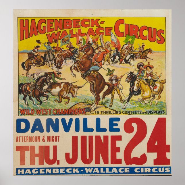 Hagenbeck-Wallace Circus Poster with Snipe (Front)