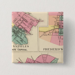 Hagerstown, Annapolis, Frederick City 15 Cm Square Badge
