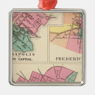 Hagerstown, Annapolis, Frederick City Metal Ornament