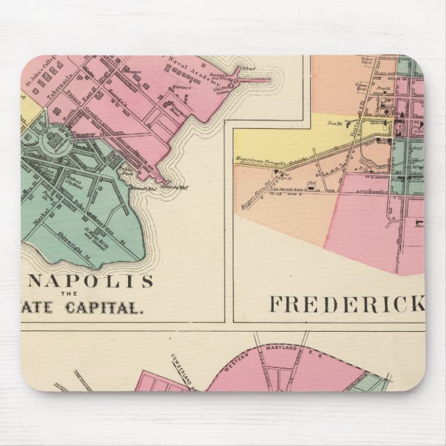 Hagerstown, Annapolis, Frederick City Mouse Pad (Front)