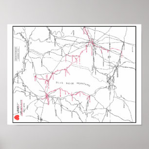 Hagerstown & Frederick Railway System Map (c 1923) Poster