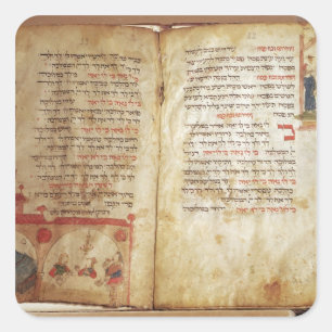 Haggadah for the Eve of Passover Square Sticker