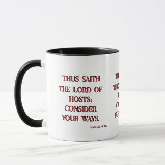 Haggai 1:7 KJV Bible Verse Christian Scripture Mug