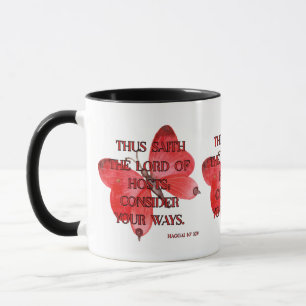 Haggai 1:7 KJV Bible Verse Christian Scripture Pic Mug