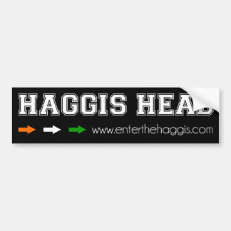 HAGGIS HEAD BUMPER STICKER