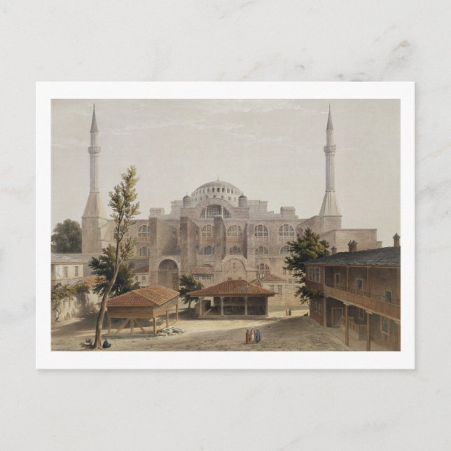 Haghia Sophia, Constantinople, pub. 1852 (colour l Postcard (Front)