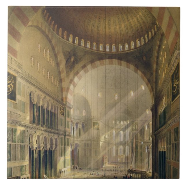 Haghia Sophia, plate 24: interior of the central d Tile (Front)