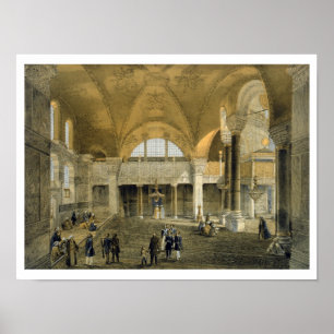 Haghia Sophia, plate 9: the new Imperial Gallery, Poster