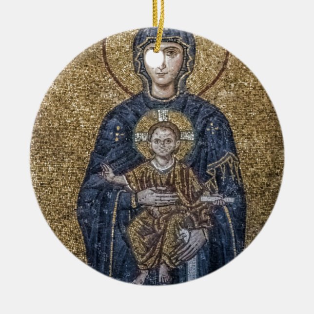 Hagia Sofia Mosaics Ceramic Tree Decoration (Front)
