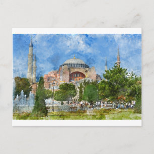 Hagia Sophia in Sultanahmet, Istanbul Postcard