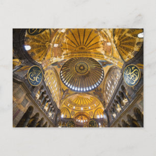 Hagia Sophia Interior in Istanbul Postcard