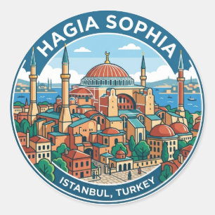 Hagia Sophia Turkey Classic Round Sticker