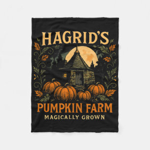 Hagrids Pumpkin Farm Spooky Season Halloween Fun Fleece Blanket