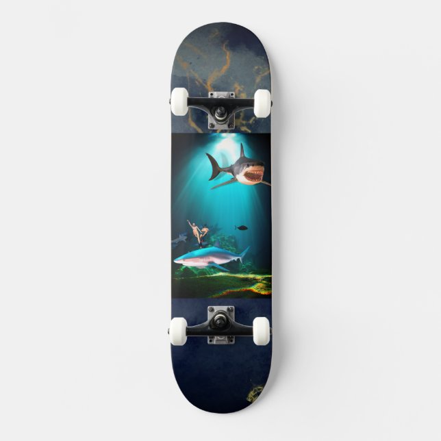 Hai auf Skateboard (Front)