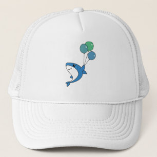Hai Fish Flies With Balloons Sweet Animals Shark Trucker Hat