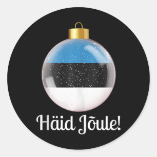 Haid Joule Merry Christmas Estonian Häid Jõule Classic Round Sticker