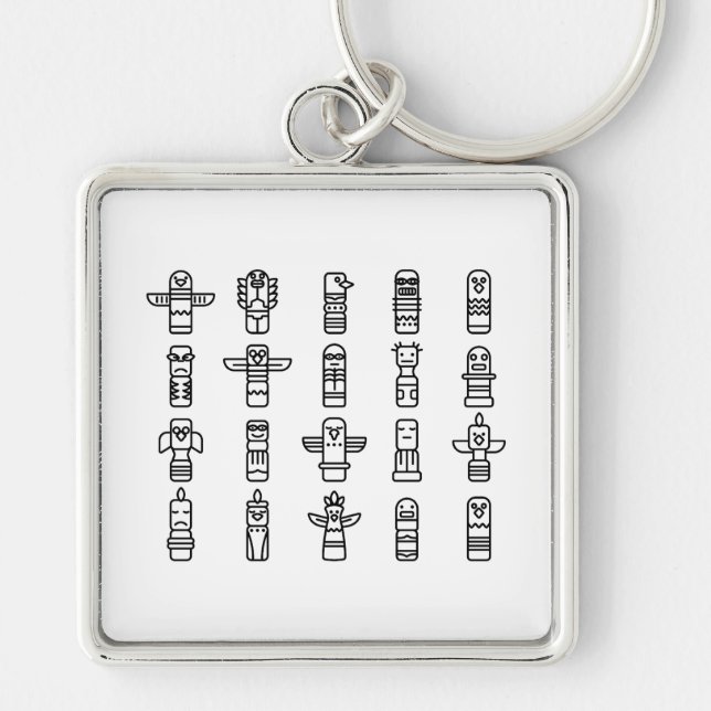 Haida Animals Native Indians Haida Indigenous Key Ring (Front)