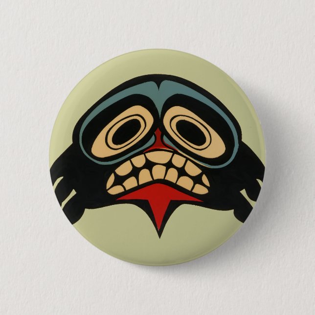 Haida Art 6 Cm Round Badge (Front)
