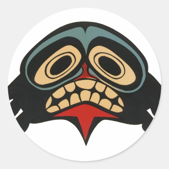 Haida Art Classic Round Sticker (Front)