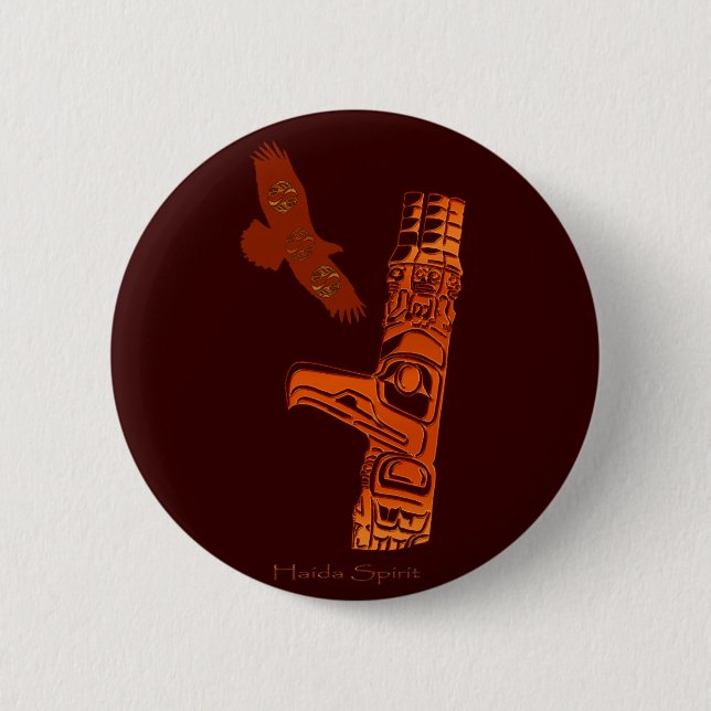 HAIDA COLLECTION 6 CM ROUND BADGE (Front)