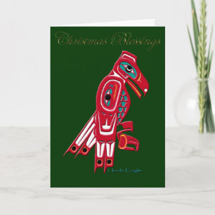 HAIDA EAGLE Christmas Blessings Xmas Card