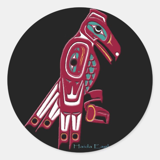HAIDA EAGLE Collection Classic Round Sticker (Front)
