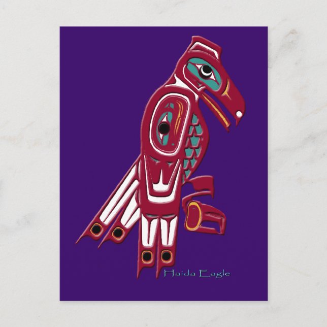 Haida Eagle Native American Wildlife Design Postcard (Front)