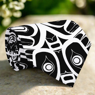 Haida Eagle Thunderbird Northwest Columbia Tie