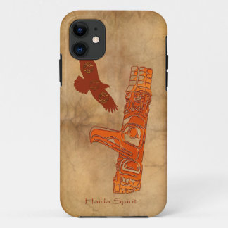 Haida Eagle & Totem Pole Native Art iPhone 11 Case