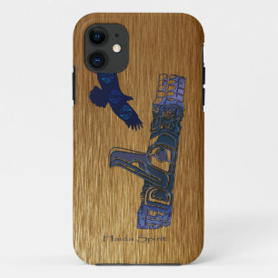 Haida Eagle & Totem Pole Native Art iPhone 11 Case