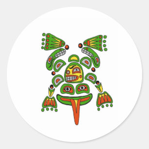 Haida frog classic round sticker
