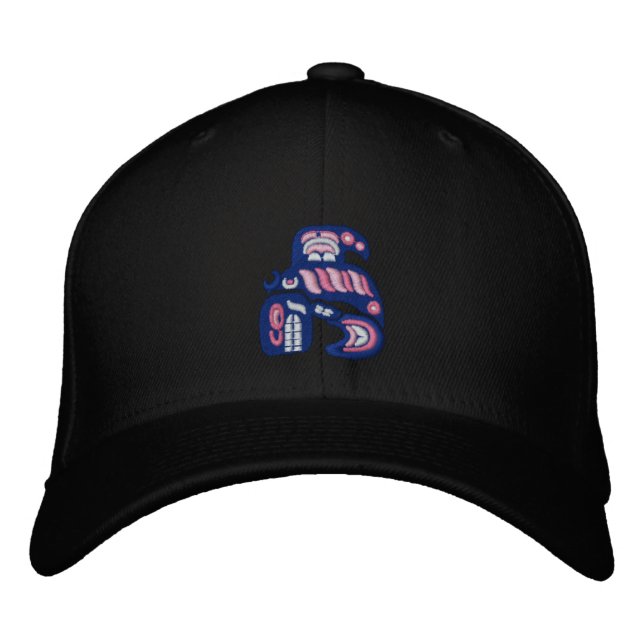 Haida killer whale embroidered hat (Front)