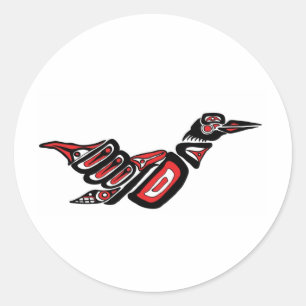 Haida Loon Classic Round Sticker