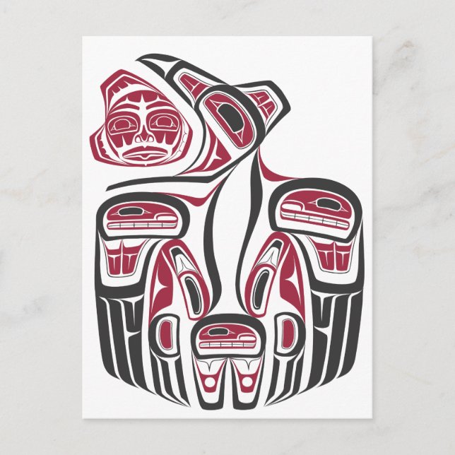 Haida Raven Design Postcard (Front)