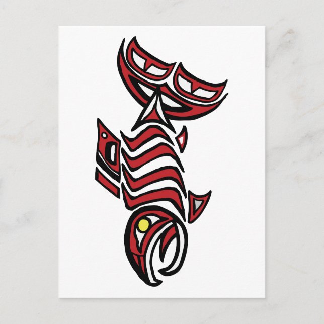 Haida salmon postcard (Front)