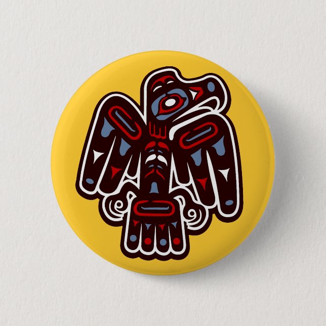Haida Thunderbird 6 Cm Round Badge (Front)