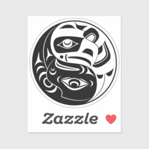 Haida Thunderbird Black And White Eagle Circle