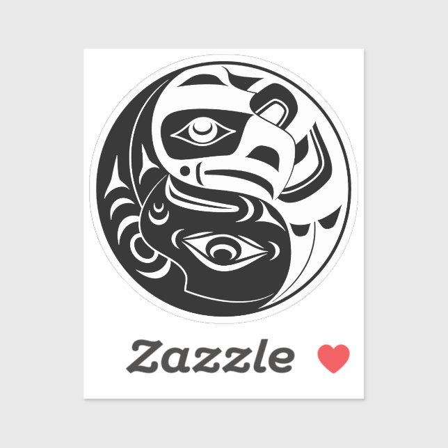 Haida Thunderbird Black And White Eagle Circle (Sheet)