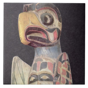 Haida 'Thunderbird' statue (painted wood) Tile