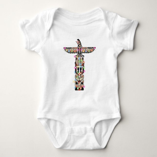 Haida  Thunderbird Symbolism Haida Nation Native Baby Bodysuit (Front)