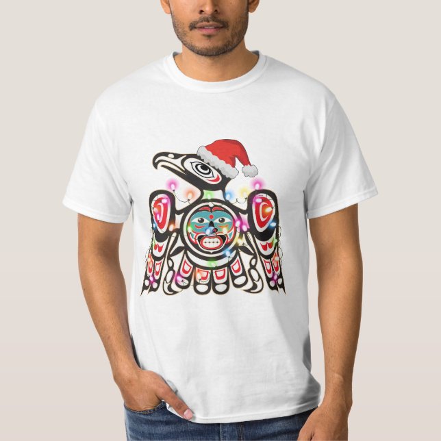 Haida Thunderbird Symbolism Ornament Target Christ T-Shirt (Front)