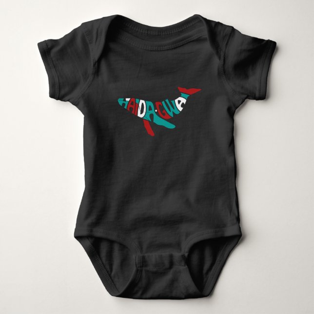 Haida Whale Native Pride Haida mens Gift Ideas Baby Bodysuit (Front)