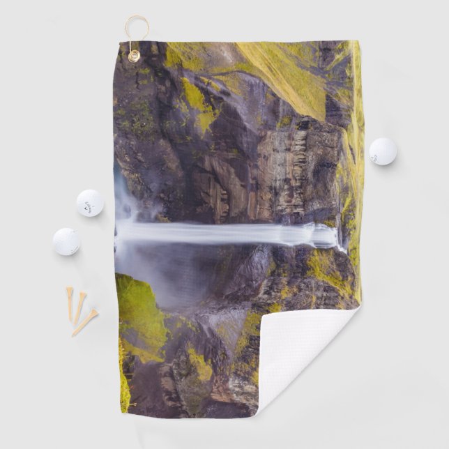 Haifoss waterfall, Iceland Golf Towel (InSitu)