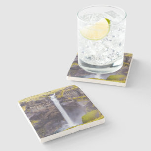 Haifoss waterfall, Iceland Stone Coaster